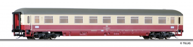 Passenger car 1st class in TEE livery<br /><a href='images/pictures/Tillig/13579.jpg' target='_blank'>Full size image</a>